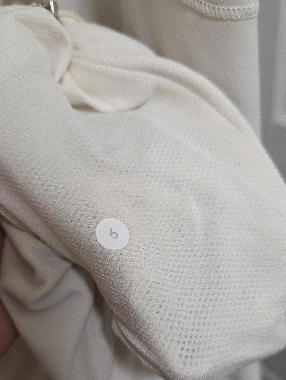 Lululemon White Quarter-Zip Pullover Long Sleeve Thumbhole Athletic Running Top - Picture 8 of 8